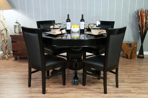 Black Round Dining Top (Nighthawk/Ginza)