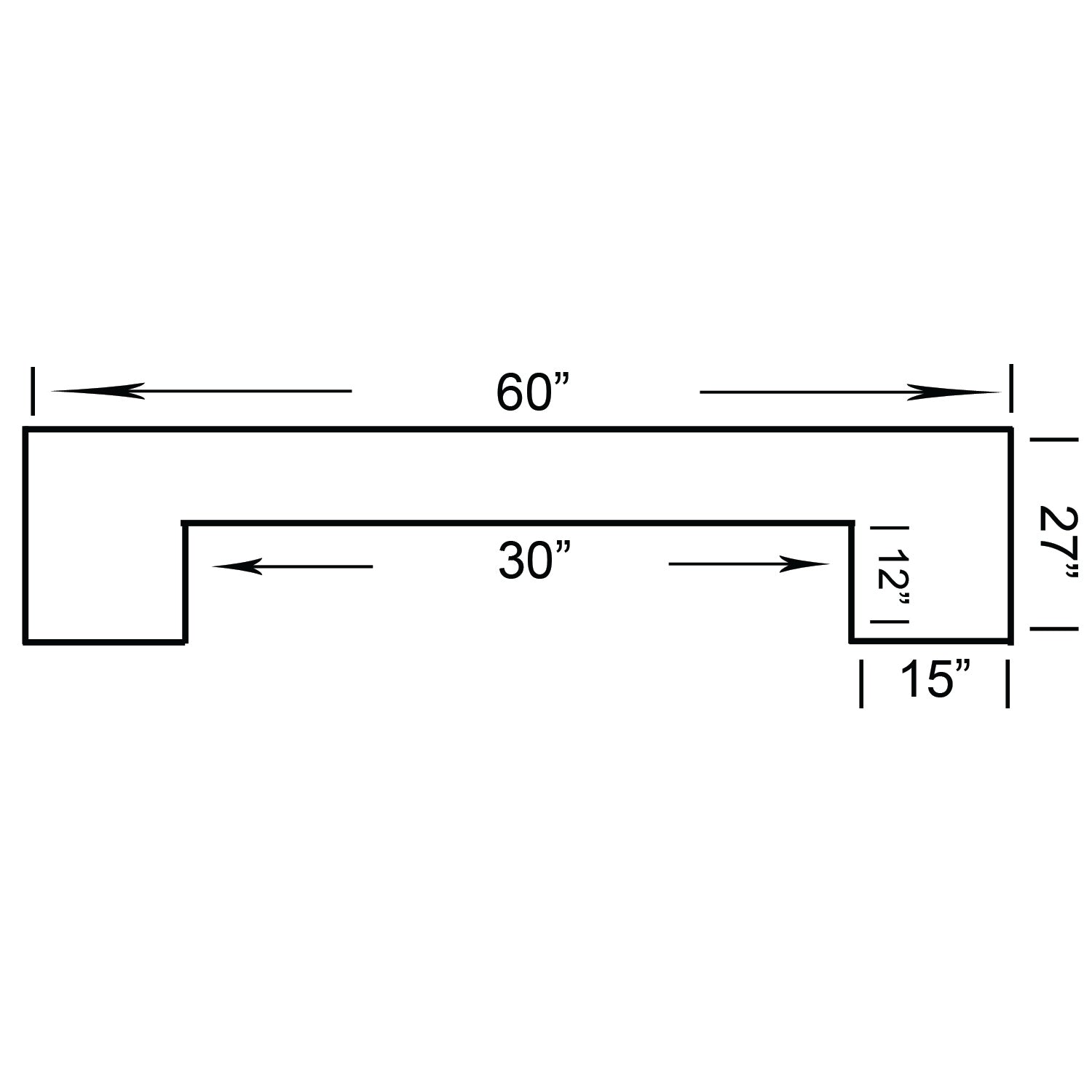 60" ENGLISH PUB STYLE BAR