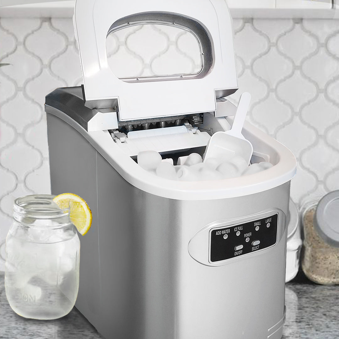 Whynter IMC-270MS Compact Portable Ice Maker 27 lb capacity – Metallic Silver